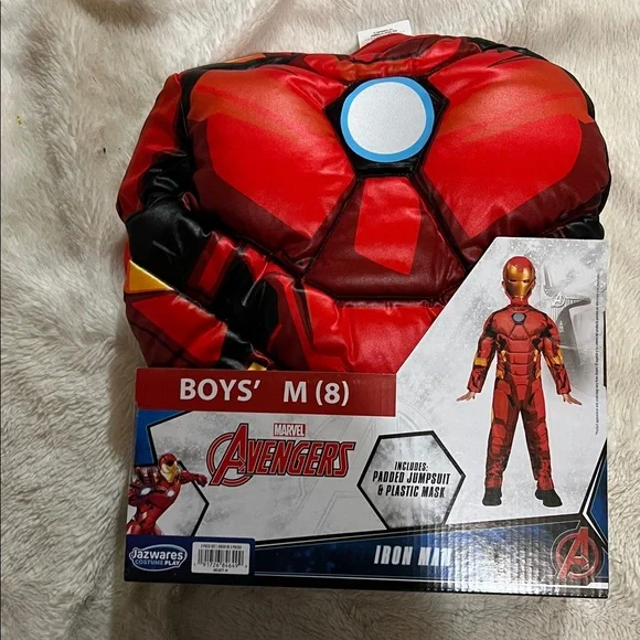 Marvel Avengers Iron Man Red and Black Kids Superhero Costume medium size 8 - Picture 2 of 6